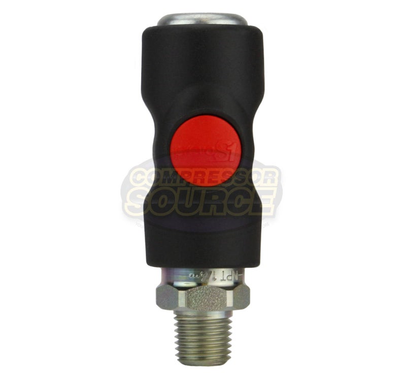 Prevost Corporation USI061251 T Style 1/4 Male Safety Push Button Coupler - Image 1